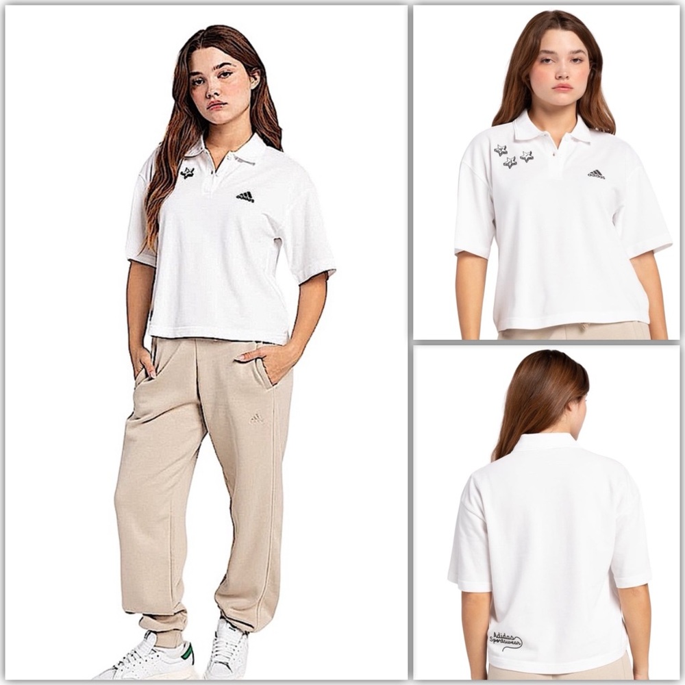 NWT Adidas Scribble Embroidery Polo Shirt LMT ED.